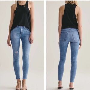 Agolde Sophie Mid Rise Ankle Jeans light wash, size 27